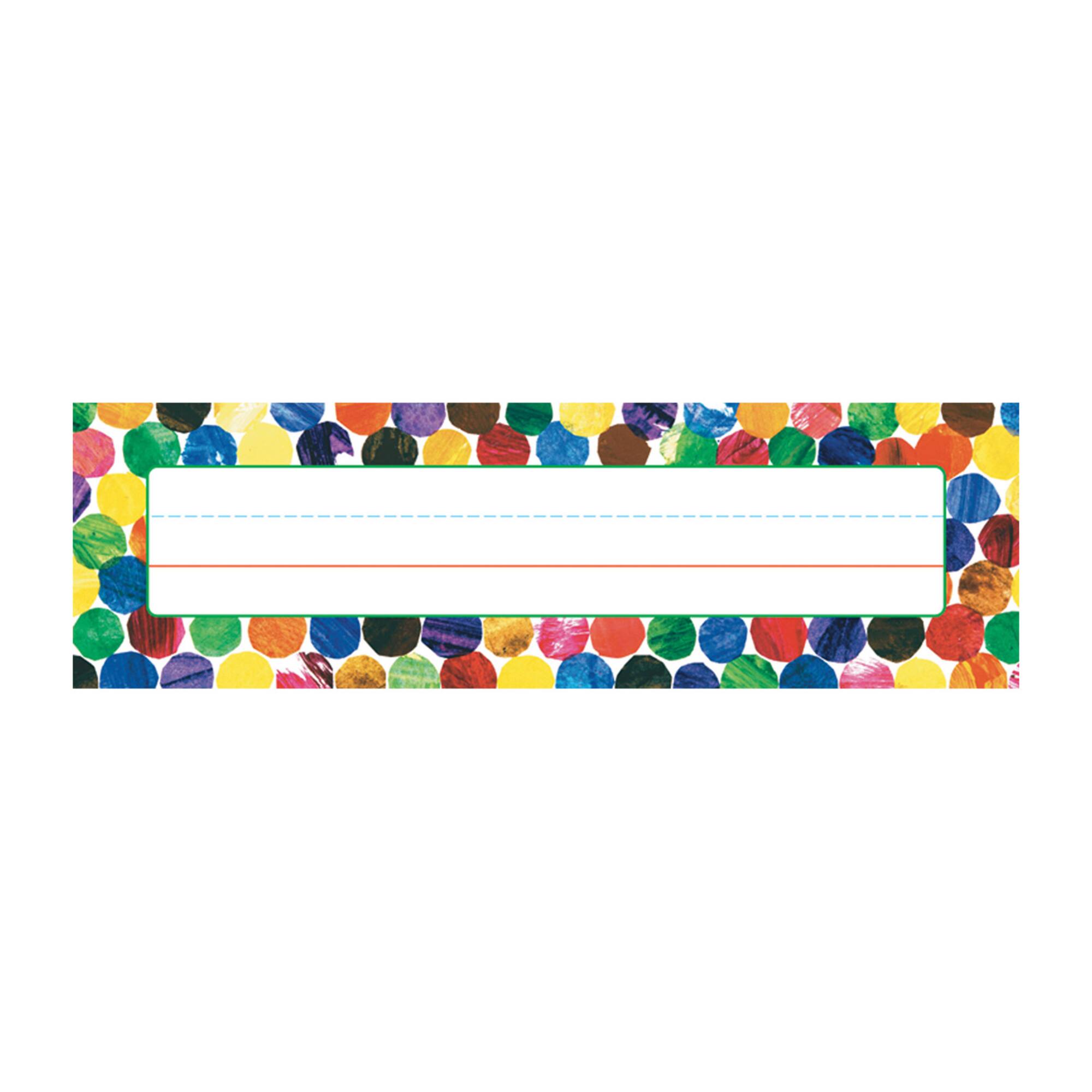 48 Packs: 36 ct. (1,728 total) Eric Carle Dots Desk Nameplates
